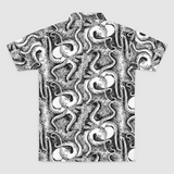 Black and White Octopus Men's Polo Shirt