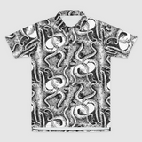 Black and White Octopus Men's Polo Shirt