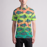 Kelp Greenling Neon Men's Polo Shirt