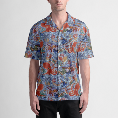 Octopus's Garden Button Up Collared Shirt