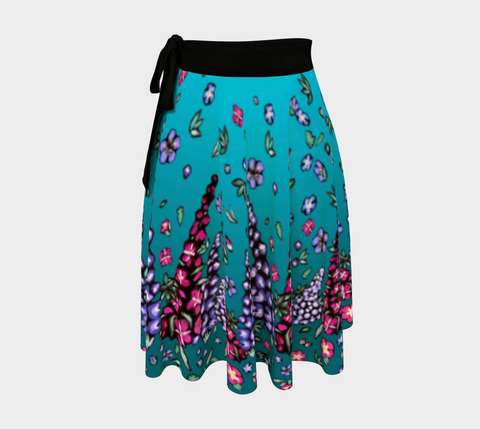 AK Floral Ombre Wrap Skirt- In stock